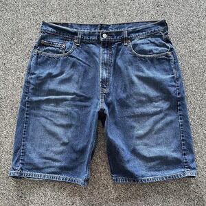 Levis 569 Loose Fit Denim Shorts Men's 36 Straight Medium Wash 10"
